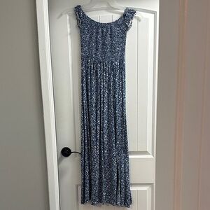 Floral Blue Maxi Dress